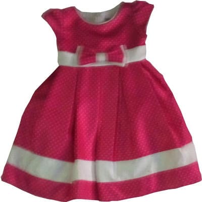 red baby gown