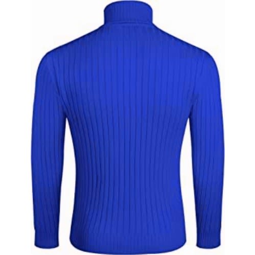 royal blue mock neck sweater