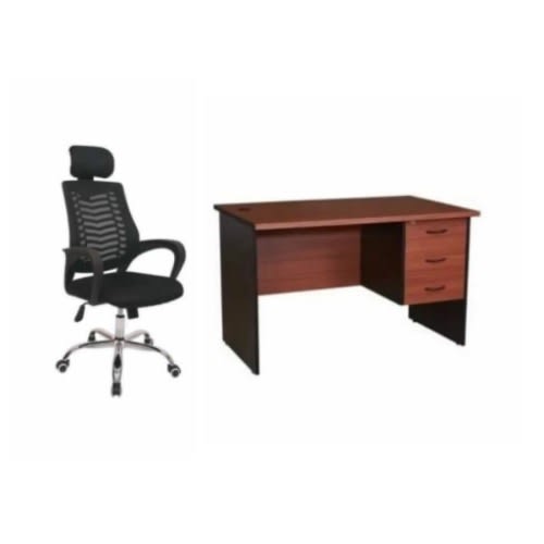 OK Office Table 4ft With Swivel Headrest Chair Konga Online Shopping