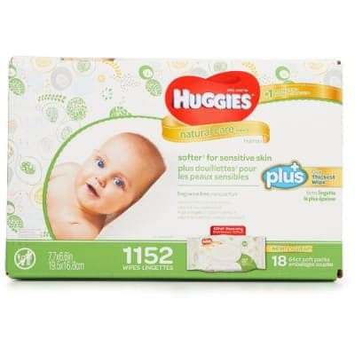 huggies natural care plus wipes 1152