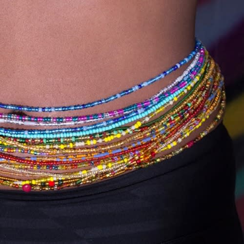 waist with beads