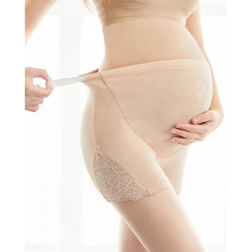 Pregnancy Tight Maternity Underwear Over The Belly - Brown