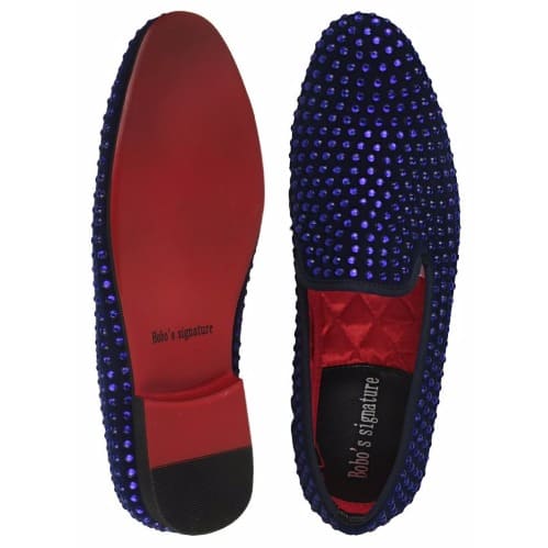 mens red studded loafers