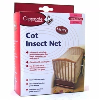 Clippasafe Cot Bed Insect Net White 