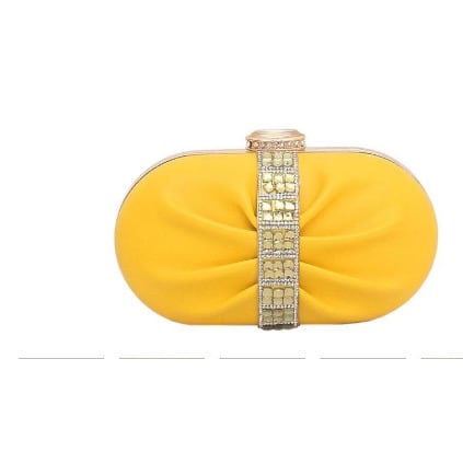 yellow clutch purse