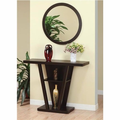 Coaster Console Table With Round Mirror, Round Console Tables