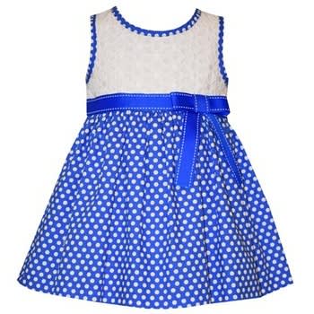 Bonnie Jean Cotton Eyelet Polka Dot Dress | Konga Online Shopping