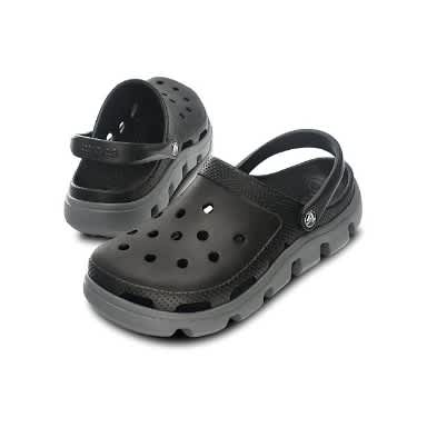 crocs wedges black