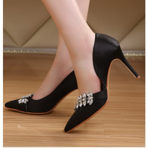 crystal black heels