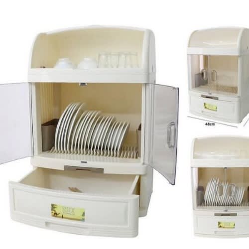 Dish Rack + Cover +Drainer & Drawer 3 Tier Konga Online Shopping