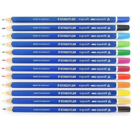 Staedtler Ergosoft Aquarell Watercolour Pencils 12 Assorted