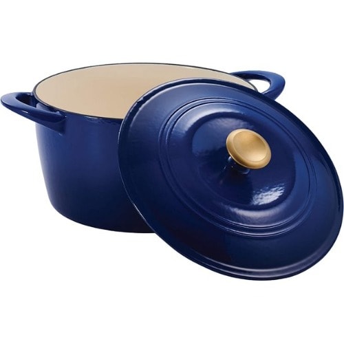 Tramontina Enameled Cast Iron Covered Round Dutch OvenClassic Blue