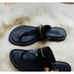 black slippers ladies