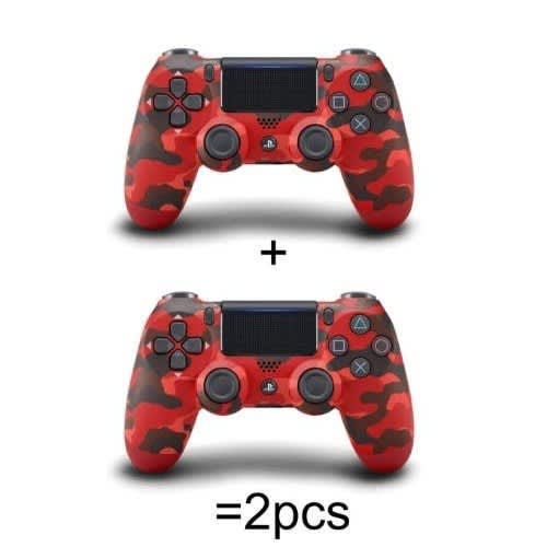 Red ps4 clearance camo controller