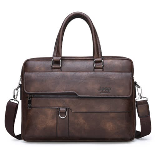 Jeep Leather Laptop Bag Coffee Brown 15.6 Konga Online