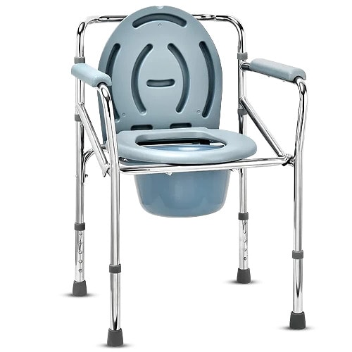 Adjustable Commode Chair - Foldable Aluminium Toilet Shower Chair ...