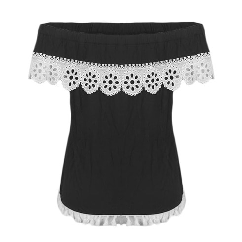 ladies black bardot tops