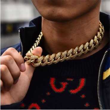 Iced Out Cuban Chain Gold Konga Online Shopping
