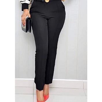 y2k Black Simple Mid Rise Wide Leg Dress Pants... - Depop