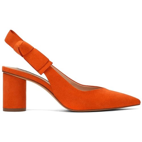 orange slingback heels