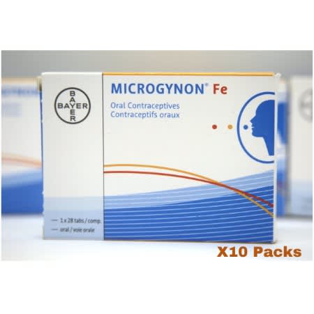 microgynon fe oral contraceptives 28 tabs x 10