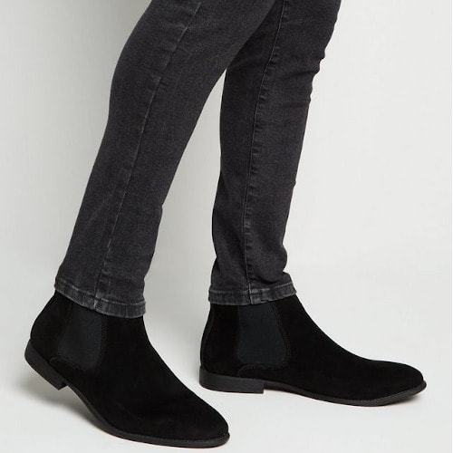 New Look Black Suedette Chelsea Boots 