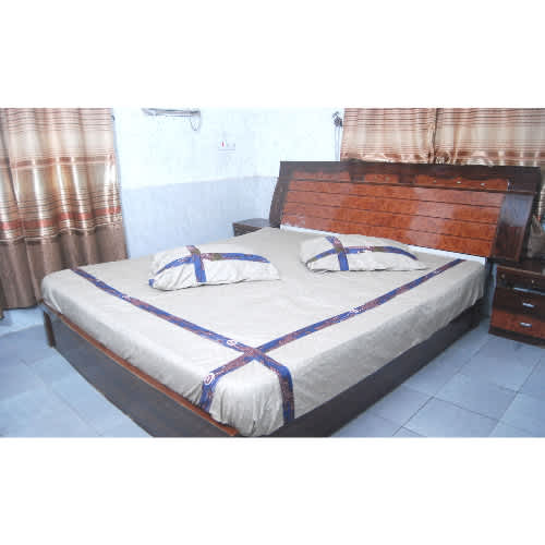 Ankara Mixed Pattern Bed Spread Brown 1 Bed Spread 2 Pillow