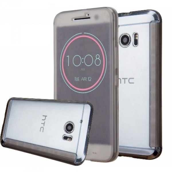 dot smart flip case htc one m10 grey
