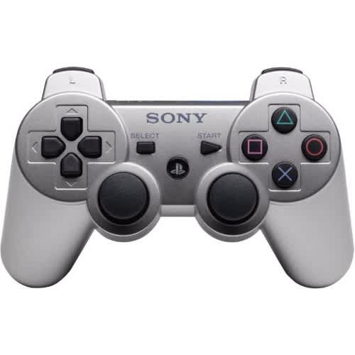 silver playstation controller