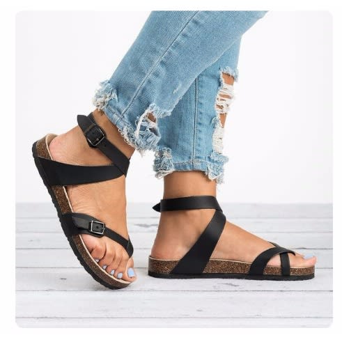 black female sandals