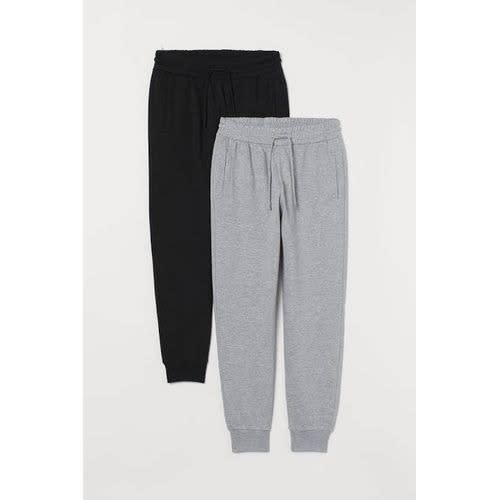 Joggers Sweatpants 2 Pieces Black Light Grey Konga Online