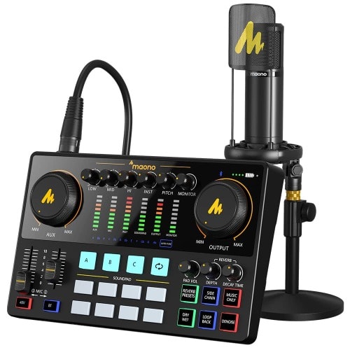 Podcast Equipment Bundle With Audio Interface And XLR Condenser ...