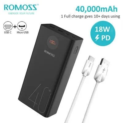 Портативный аккумулятор romoss pea40