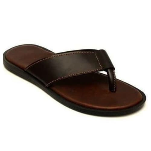 Men's Simple Style Leather Slippers - Brown | Konga Online Shopping