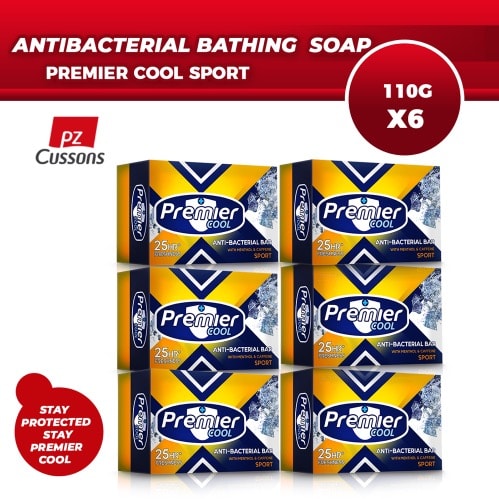 Cool Sport Antibacterial Bathing Soap - Yellow - 110g X 6.