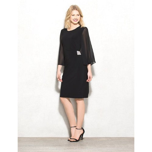 Dressbarn Black Embellished Chiffon Sleeve Dress Konga Online