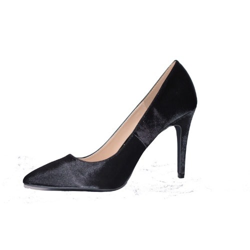 Heels and Thongs Black Satin Pump | Konga Online Shopping