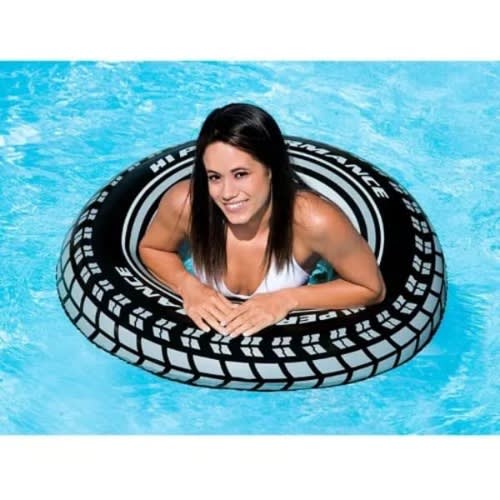 Tire tube swim ring top