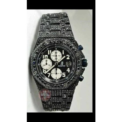 Hand watch black chain sale