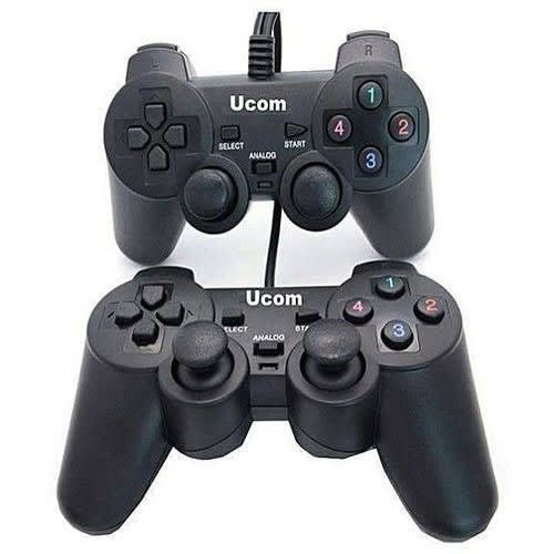 Pc Game Pad Double Pc Controller Game Pad Wired- Black.