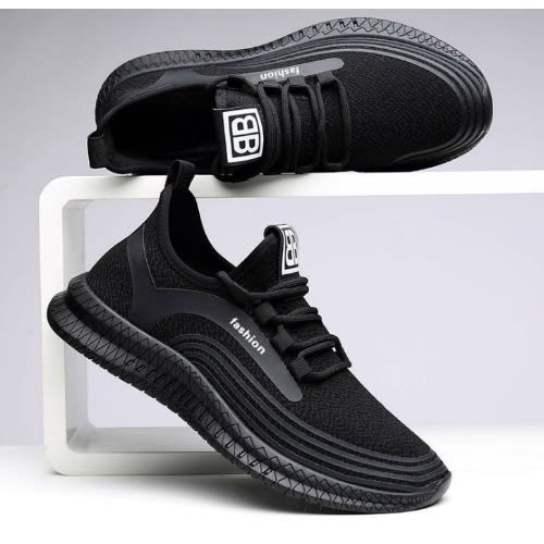 fashionable black trainers