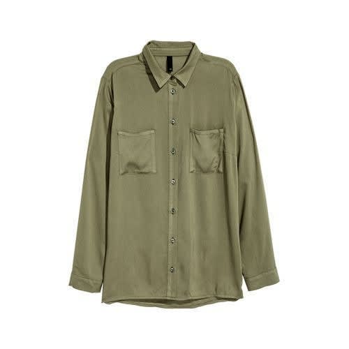 H and clearance m green blouse