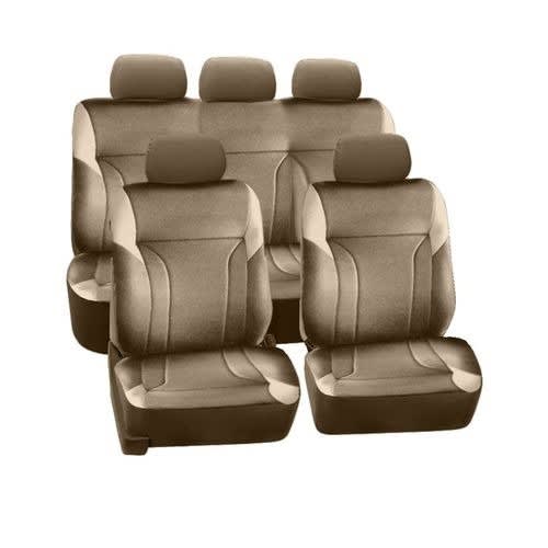 Car Seat Cover Cream Pure Leather Konga Ping - Leather Look Car Seat Covers Cream