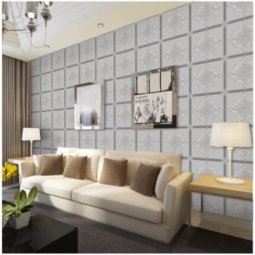 Grey Geometric Flock Wallpaper Design Konga Ping - Wallpaper Design Grey Geometric Flock Wallpaper Design Konga Ping - Wallpaper Design
