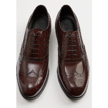Zara Man Brogues Men's Shoe- Red | Konga Online Shopping