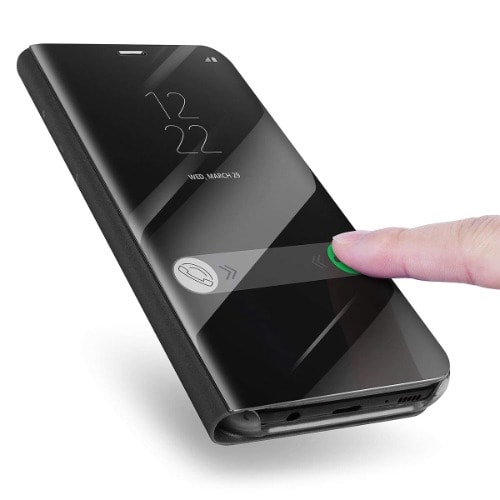 flip case for galaxy a6 plus 2018 black