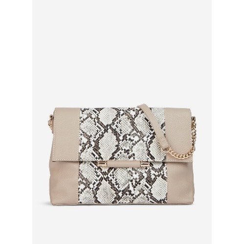 Dorothy Perkins Snake Print Metal Bar Cross Body Bag Nude Konga Online Shopping