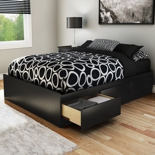 Full Platform Bed Frame With Drawers, 2 In One Bed Frame