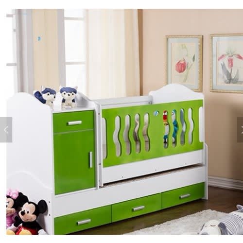 Handys Wooden Baby Crib With Removable Drawers And Free Mattress