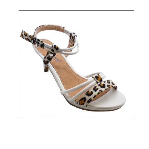 strappy leopard print sandals